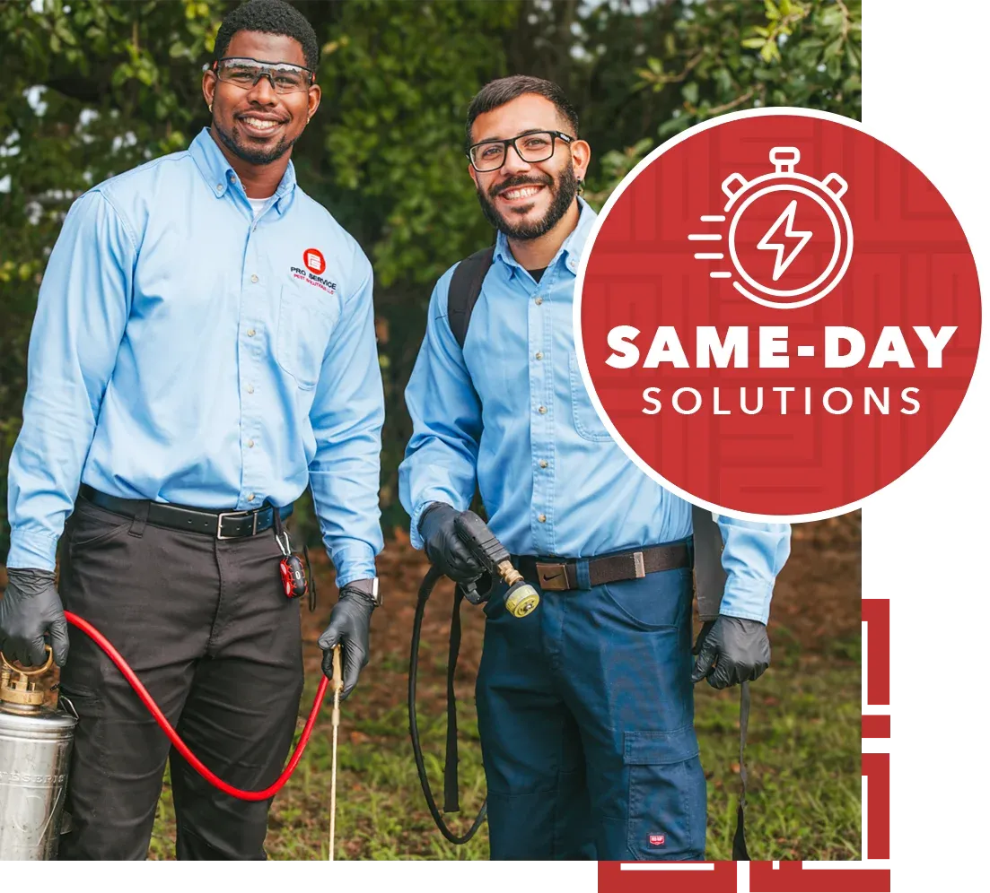 pro service technicians smiling